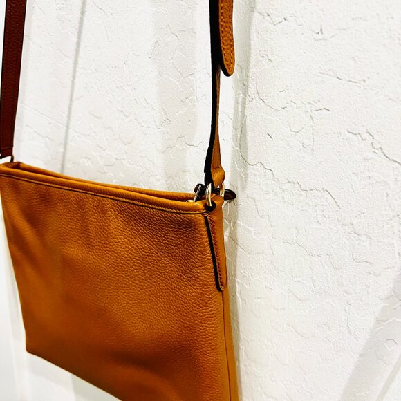 COACH CROSSBODY PURSE TAN LEATHER - Picture 5 of 6